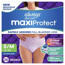 Always Discreet MaxiProtect Underwear - Small-Medium