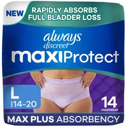 Always Discreet MaxiProtect Underwear - Large
