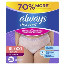 Always Discreet Maximum Underwear - Extra Large-XX Large