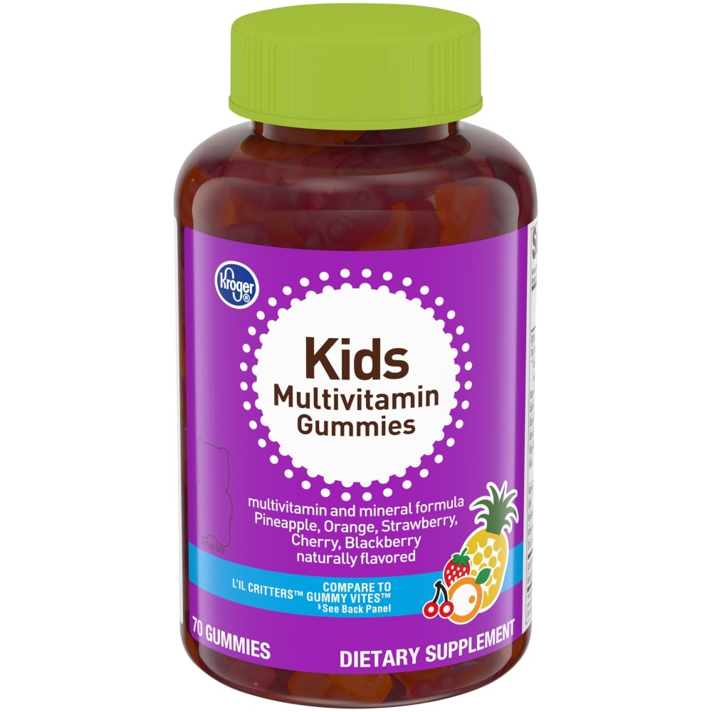 slide 1 of 1, Kroger Kids Gummies Multivitamins, 70 ct