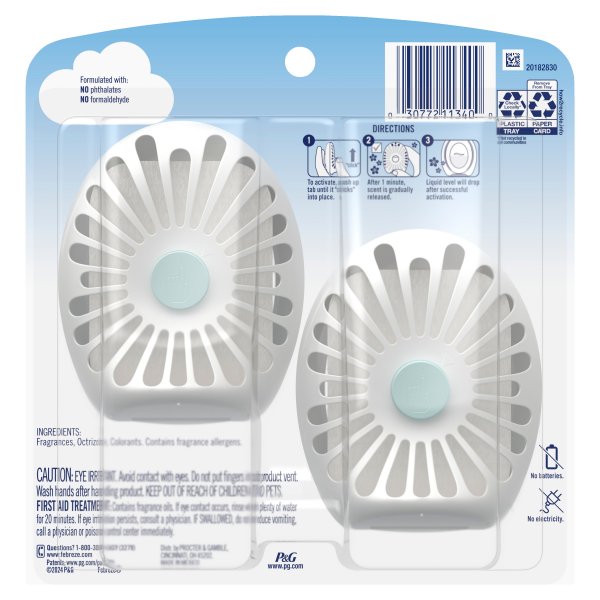 slide 9 of 29, Febreze BATH Air Freshener, Odor-Fighting, Kitchen Odor Fighter Scent, 2 Count, 2 ct