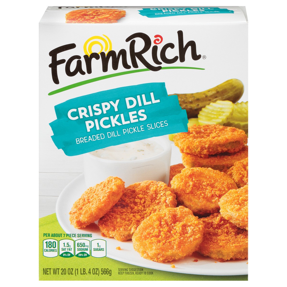 slide 3 of 14, Farm Rich Crispy Dill Pickles 20 oz. Box, 20 oz