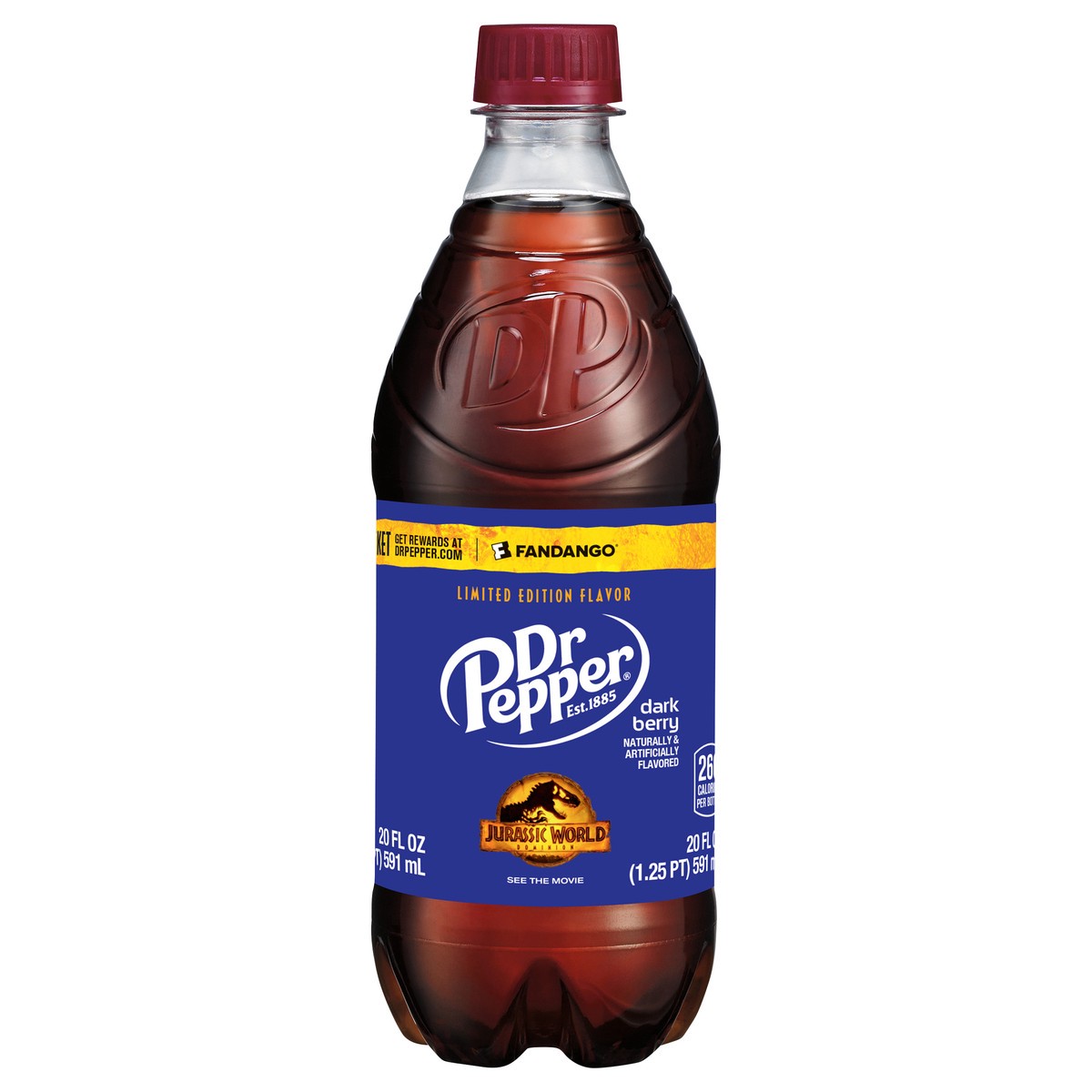 slide 1 of 7, Dr Pepper Dark Berry Soda, 20 Fl Oz Bottle, 20 fl oz