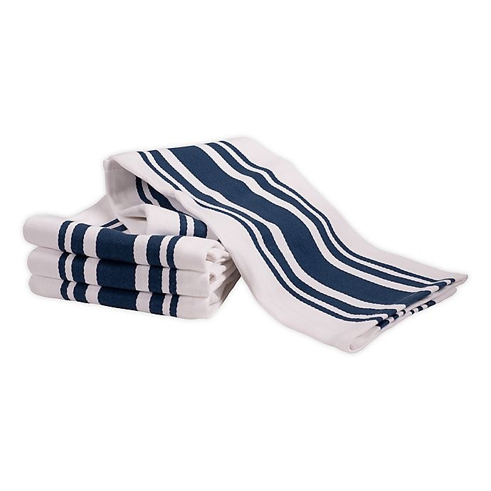 slide 1 of 2, Artisanal Kitchen Supply All Purpose Kitchen Towels - Navy, 4 ct