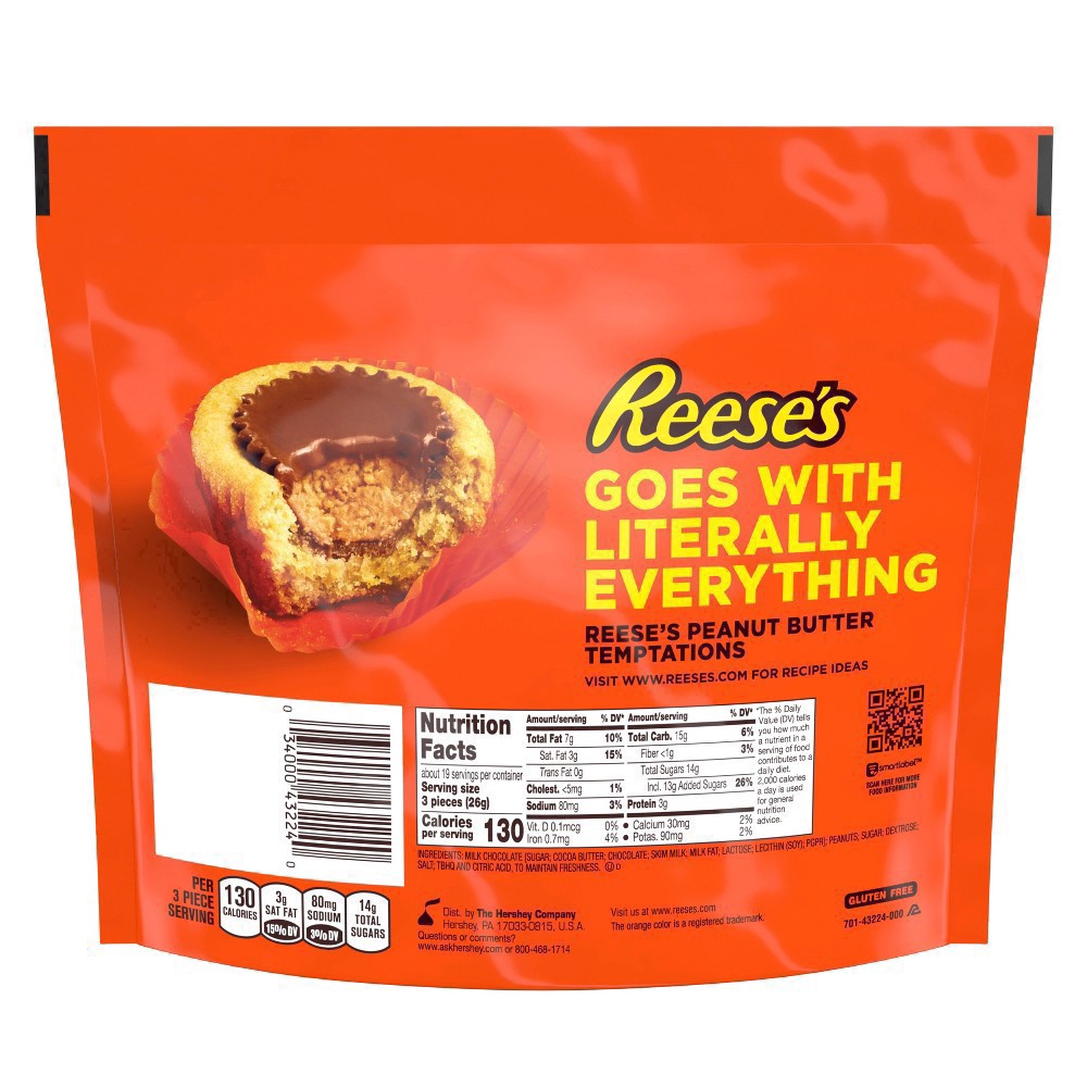 slide 21 of 93, Reese's Peanut Butter Cups Miniatures Candy Family Pack, 17.6 oz