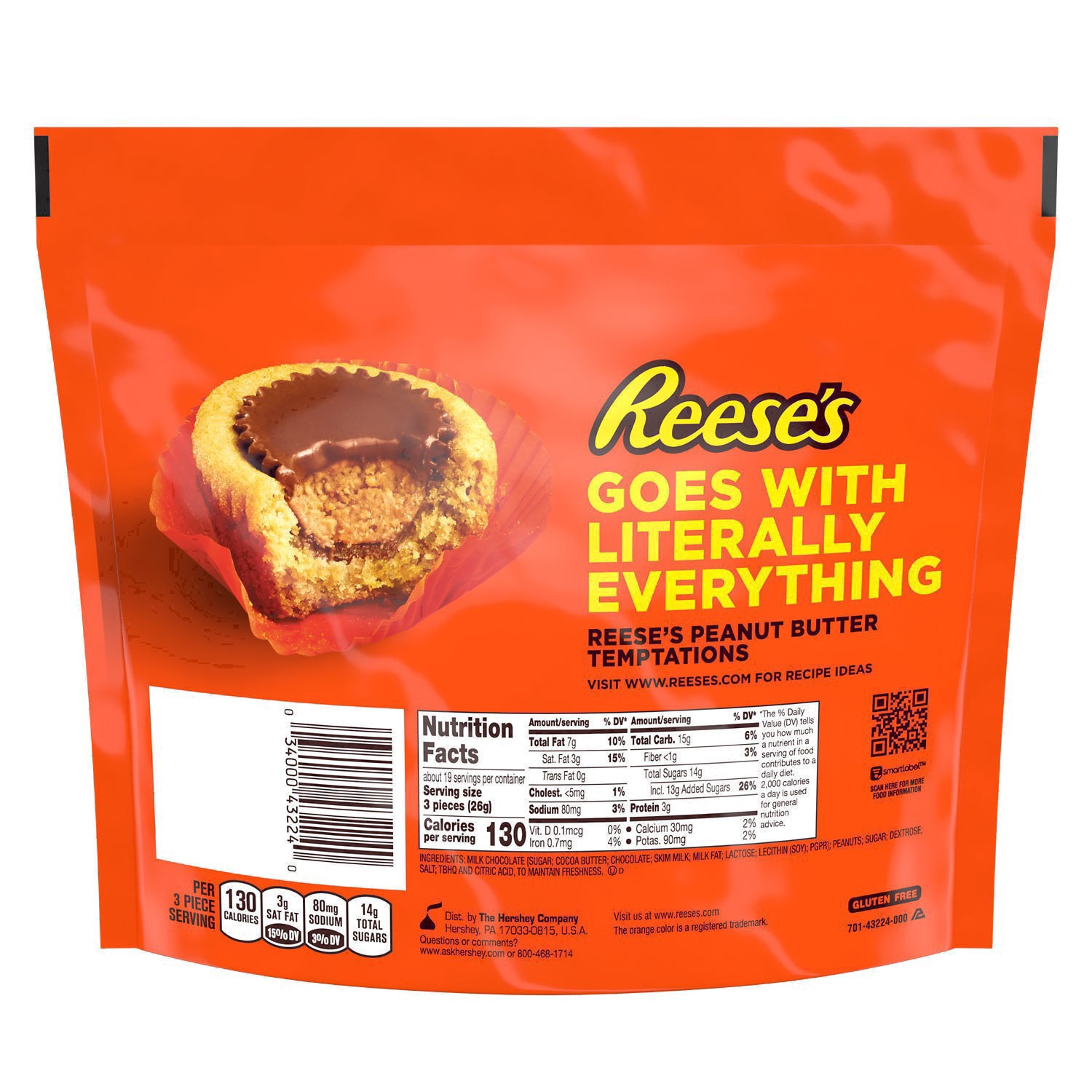 slide 41 of 93, Reese's Peanut Butter Cups Miniatures Candy Family Pack, 17.6 oz