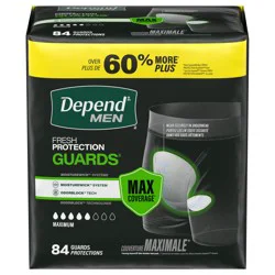 Depend Guards Incontinence Pads for Men, Maximum Absorbency, 84 Count
