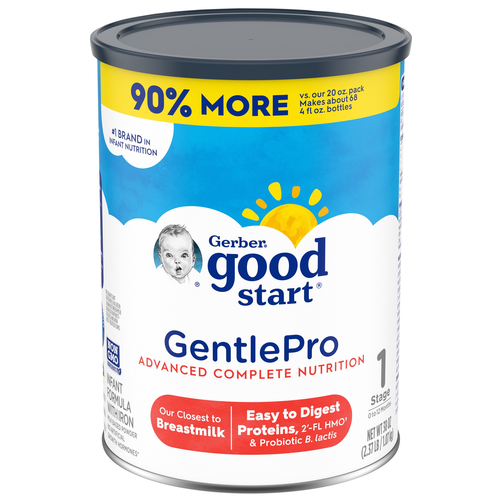 slide 1 of 5, Gerber Good Start, Baby Formula Powder, GentlePro, Stage 1, 32 Ounce, 32 oz