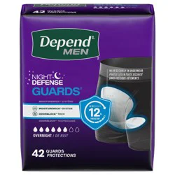 Depend Night Defense Men's Overnight Incontinence Guards