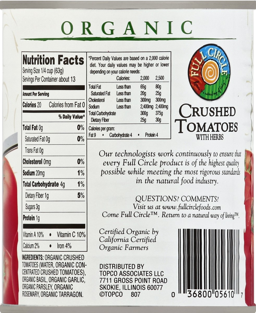 slide 4 of 6, Full Circle Market Full Circle Organic Tomato And Herb, 28 oz