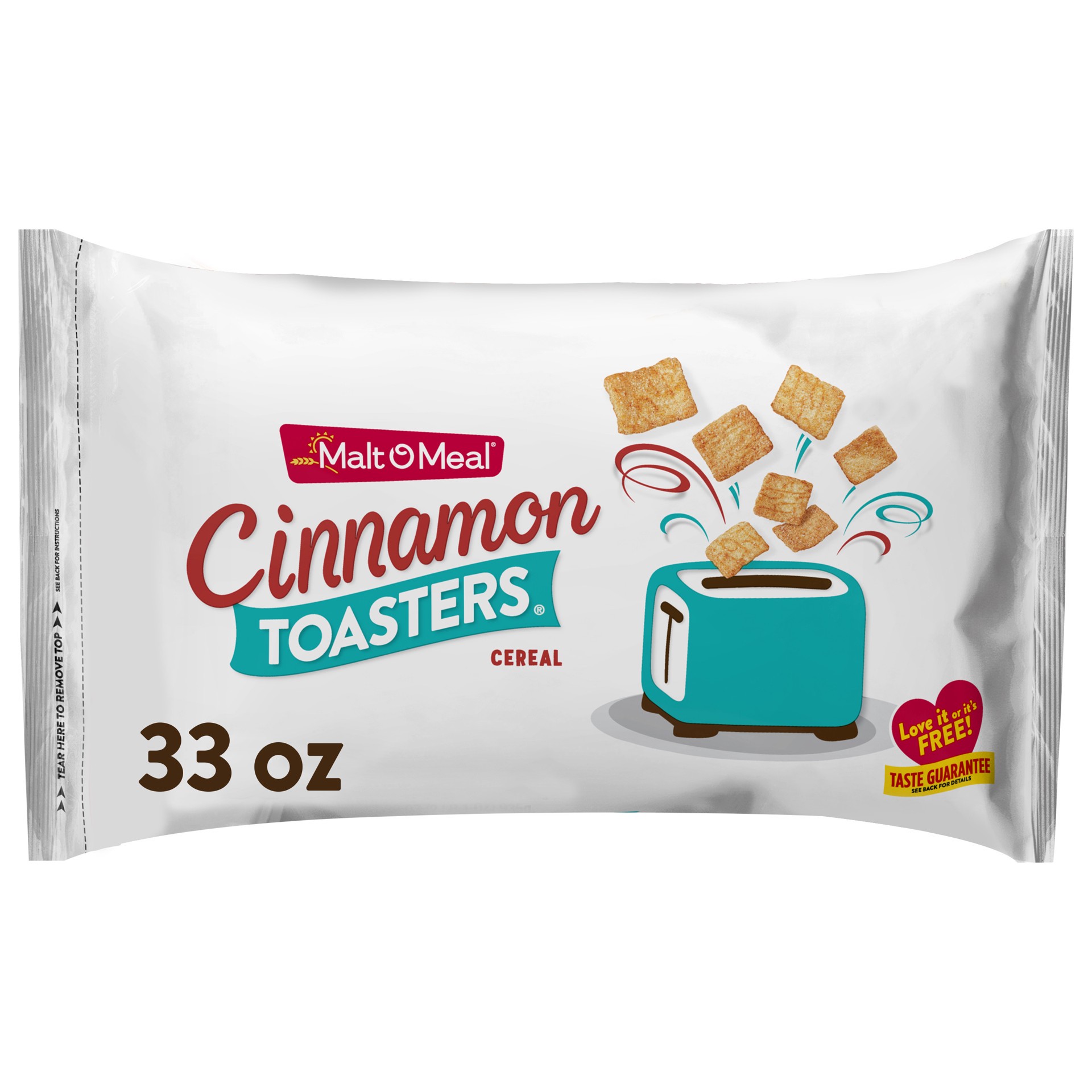 slide 1 of 7, Malt-O-Meal Cinnamon Toasters Breakfast Cinnamon Cereal, 33 OZ Bag, 33 oz