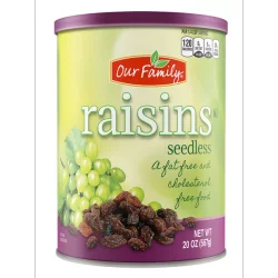 Our Family Raisins Canister Seedless