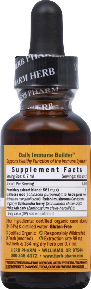 slide 4 of 10, Herb Pharm Daily Immune Builder 1 oz, 1 oz