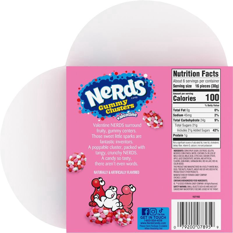 slide 2 of 4, Nerds Gummy Clusters 07895 157192 Valentine 6 oz, 6 oz