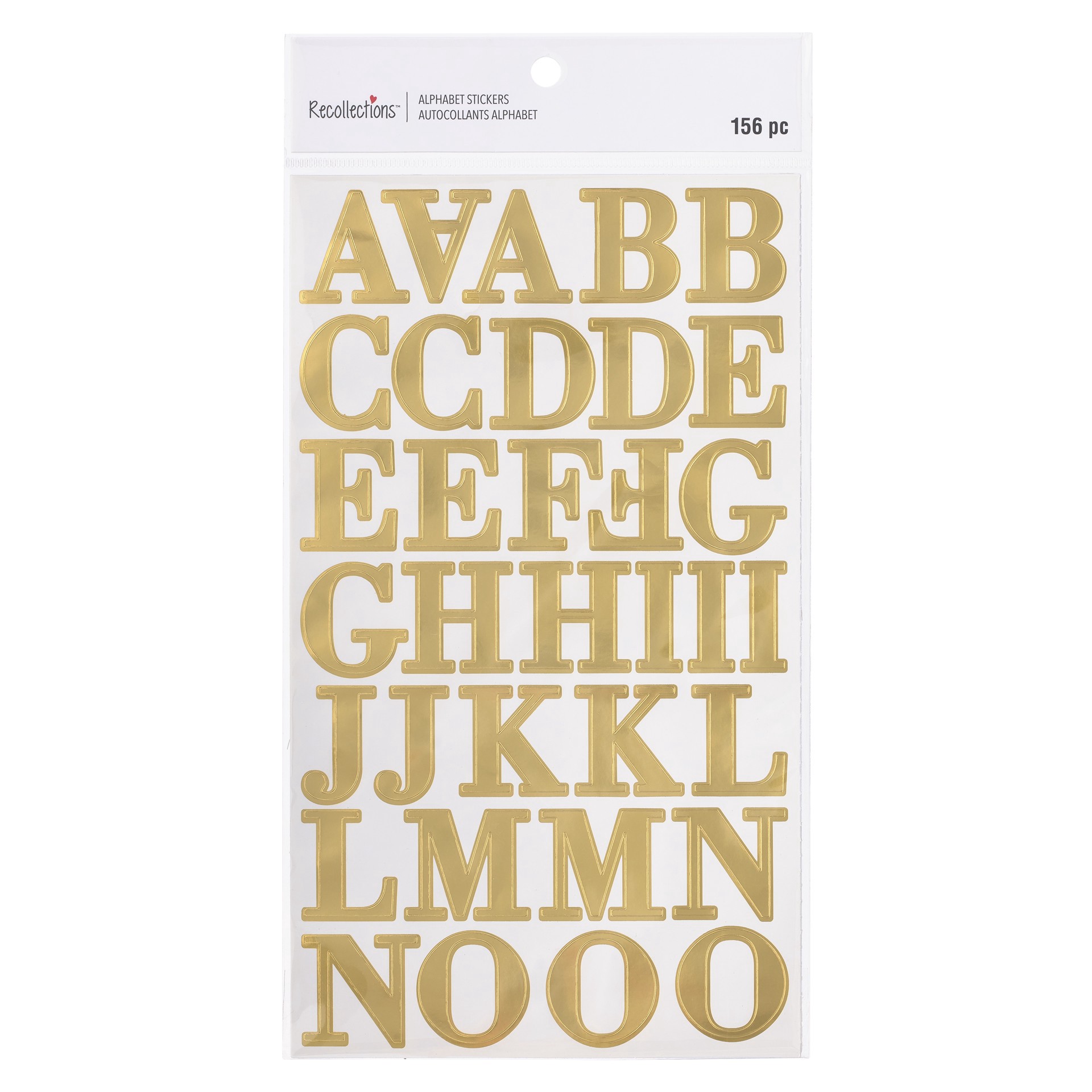 slide 3 of 3, Gold Foil Alphabet Stickers By Recollections, 1.125 in