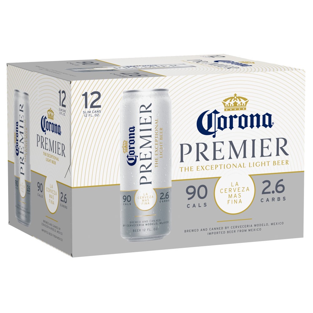 slide 1 of 85, Corona Premier Mexican Lager Import Light Beer, 12 pk 12 fl oz Cans, 4.0% ABV, 12 ct; 12 fl oz