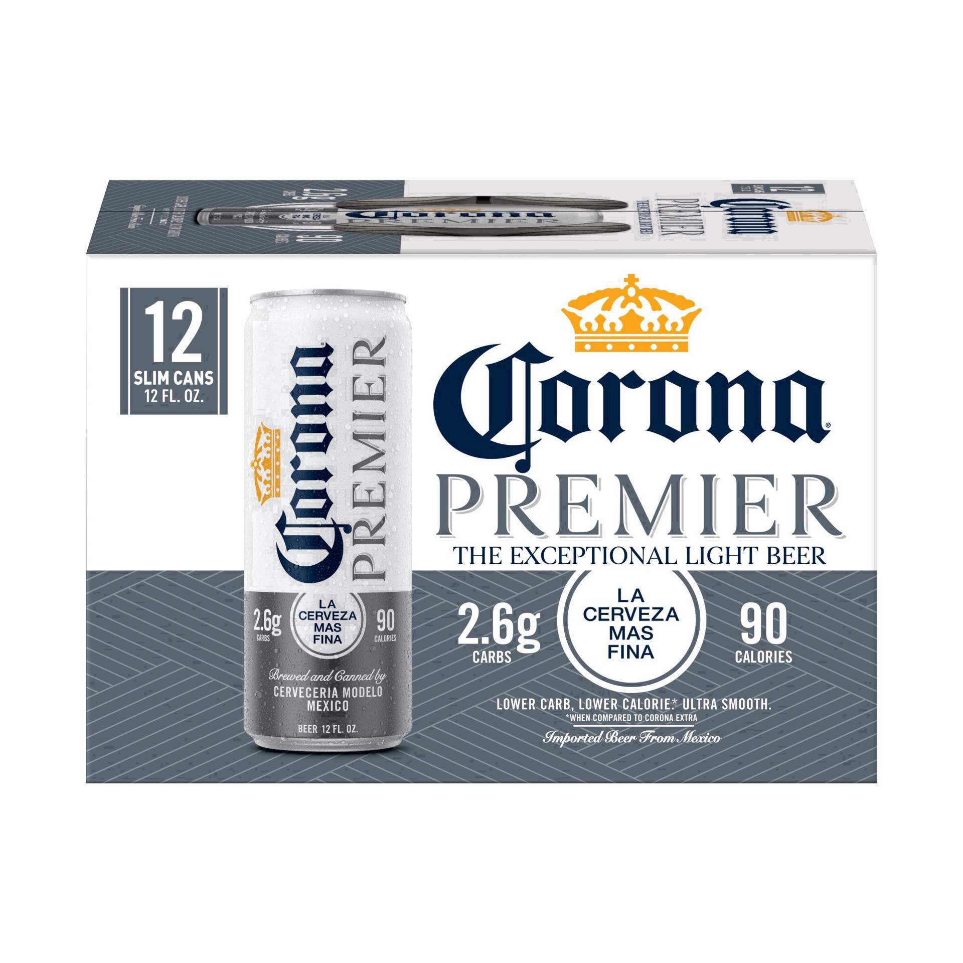 slide 45 of 85, Corona Premier Mexican Lager Import Light Beer, 12 pk 12 fl oz Cans, 4.0% ABV, 144 fl oz