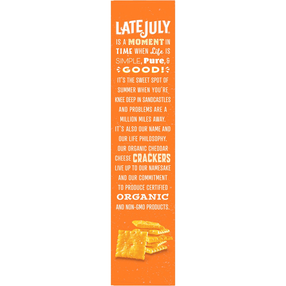 slide 7 of 9, Late July Snacks Cheddar Cheese Crackers, 5 oz