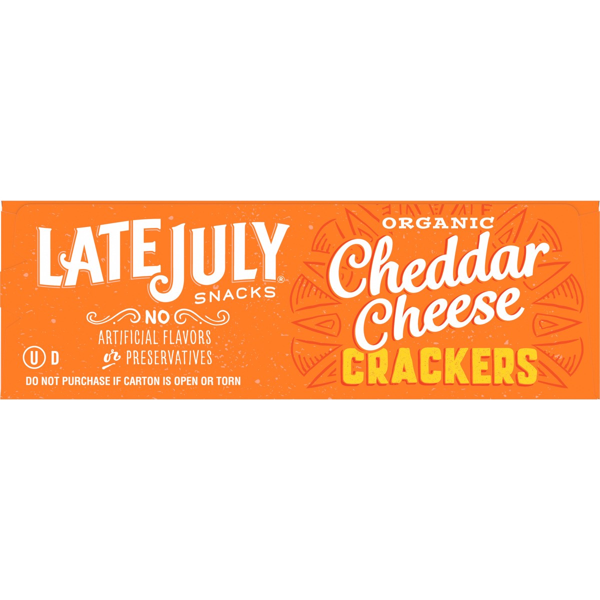 slide 6 of 9, Late July Snacks Cheddar Cheese Crackers, 5 oz