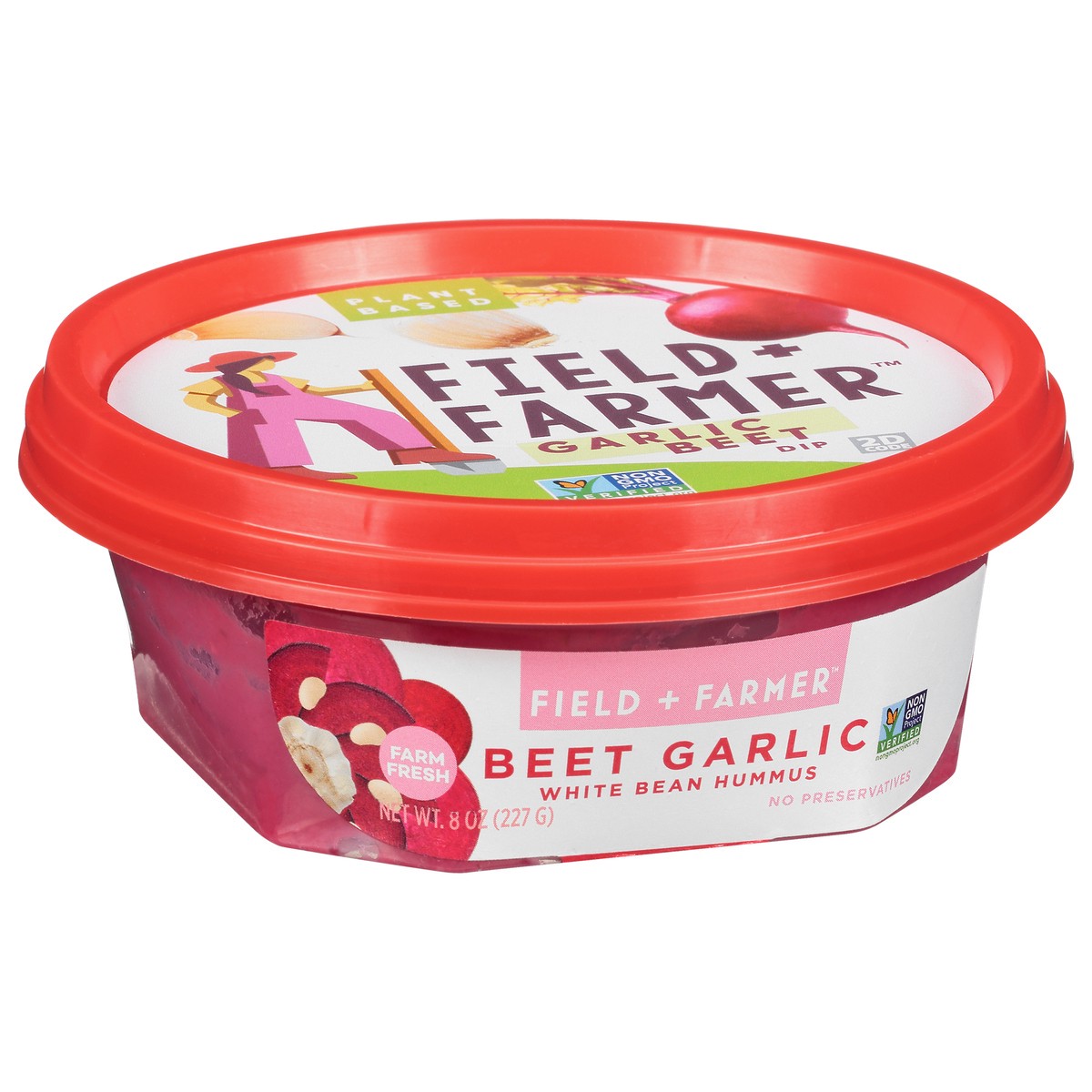 slide 5 of 13, Field + Farmer Garlic Beet Dip 8 oz, 8 oz