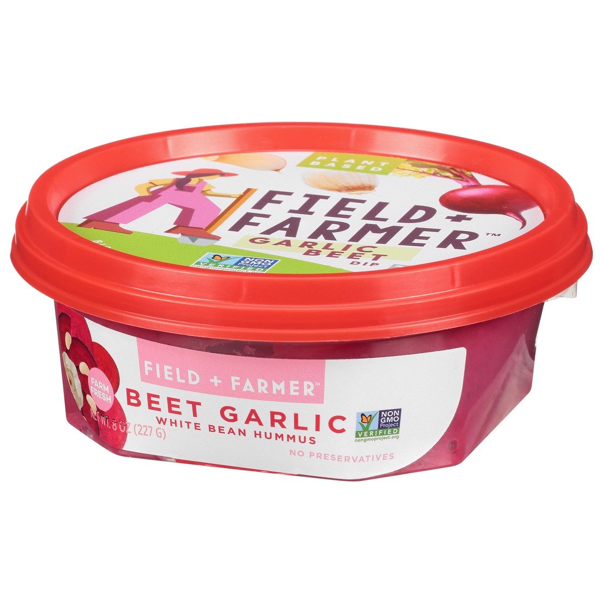 slide 6 of 13, Field + Farmer Garlic Beet Dip 8 oz, 8 oz