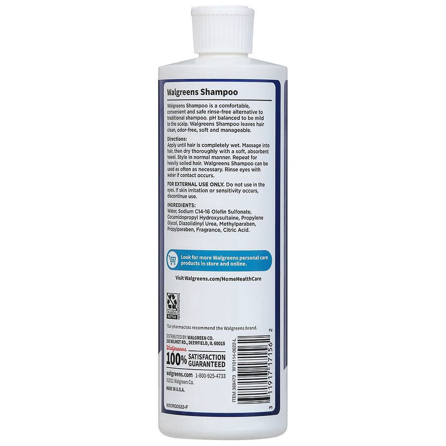 slide 3 of 3, Walgreens Rinse Free Shampoo, 16 oz