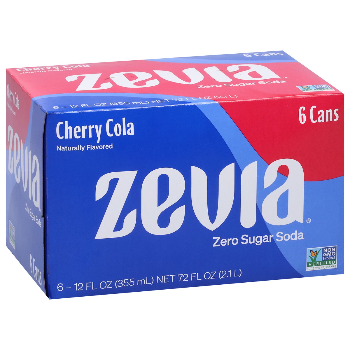 slide 3 of 9, Zevia Zero Sugar Cherry Cola Soda 6 - 12 fl oz Cans, 6 ct; 12 oz