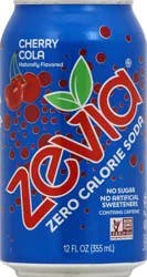 Zevia Zero Sugar Cherry Cola Soda 6 - 12 fl oz Cans