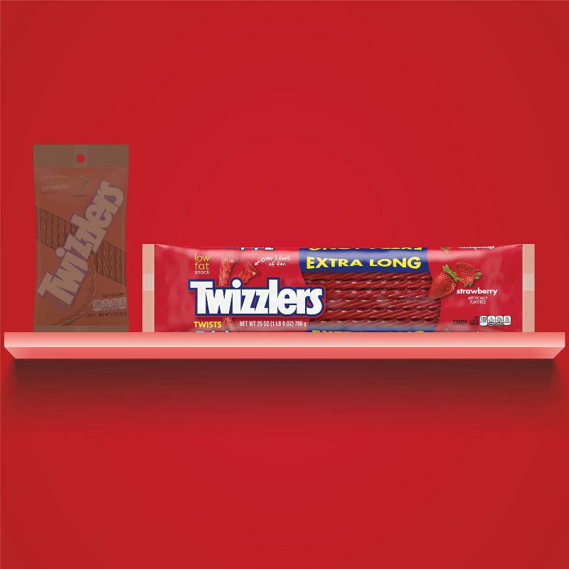 slide 2 of 6, Twizzlers Extra Long Strawberry Twists, 25 oz