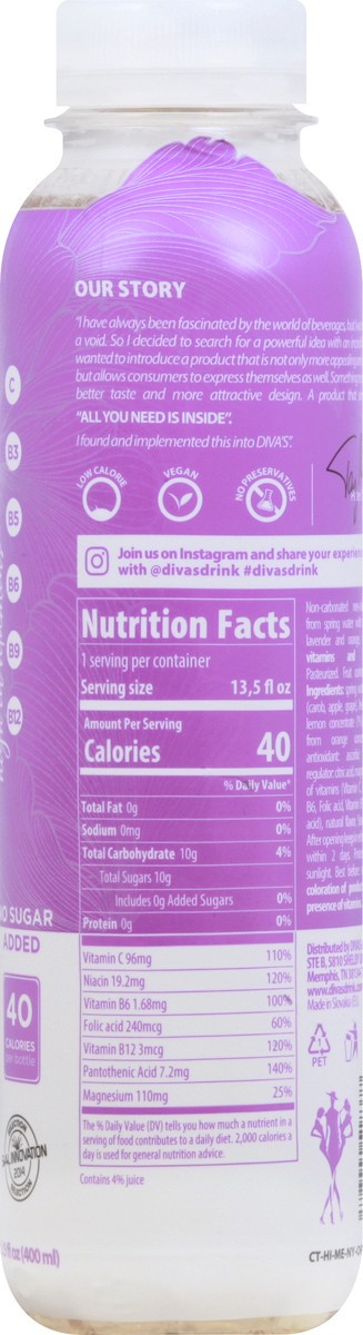 slide 7 of 8, Diva's Vitamin Water 13.5 ea, 13.50 ct