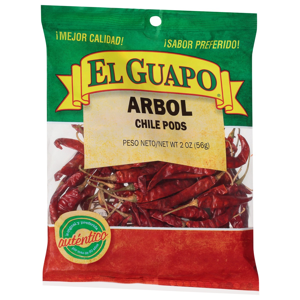 slide 4 of 9, El Guapo Whole Arbol Chili Pods (Chile De Arbol Entero), 2 oz, 2 oz