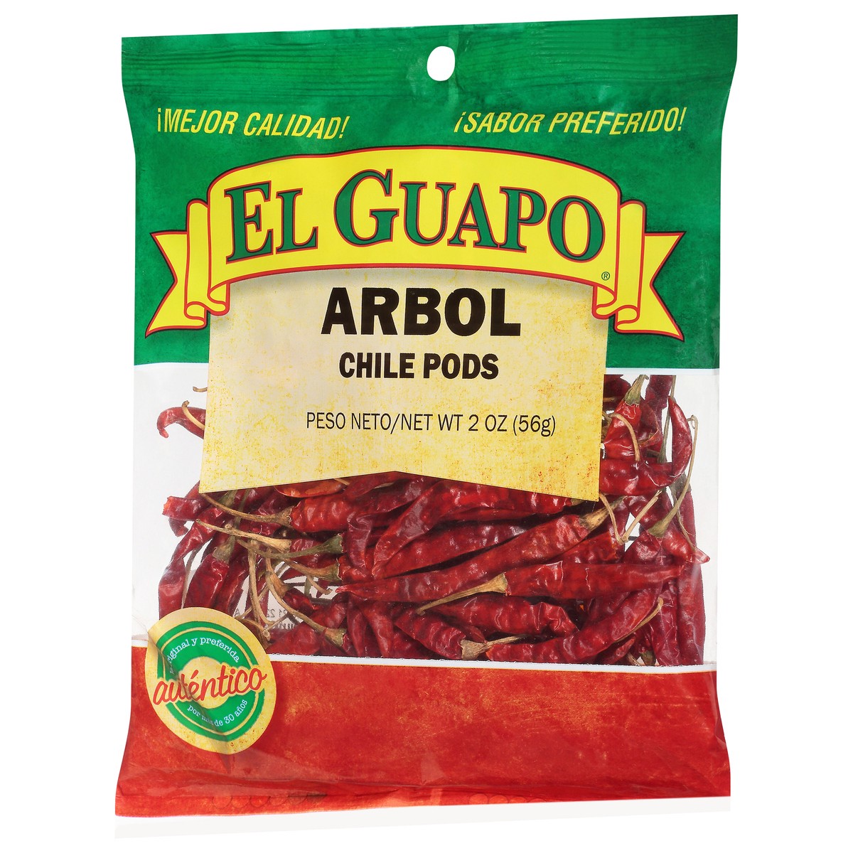 slide 2 of 9, El Guapo Whole Arbol Chili Pods (Chile De Arbol Entero), 2 oz, 2 oz