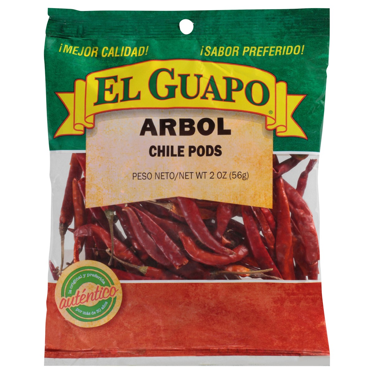 slide 1 of 9, El Guapo Whole Arbol Chili Pods, 2 oz, 2 oz