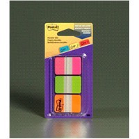 slide 14 of 17, 3M Post-it Tabs, 1 inch Solid, Pink, Green, Orange, 22/Color, 66/Dispenser, 1 ct