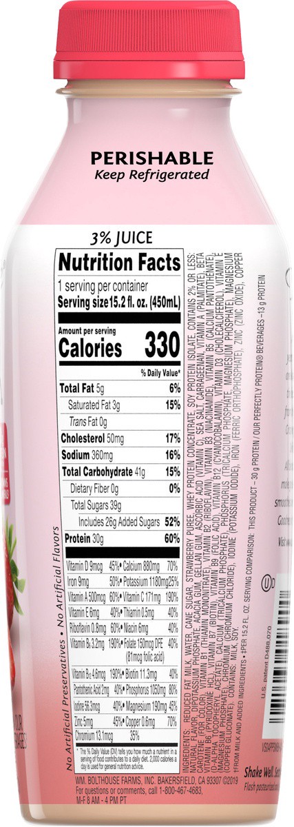 slide 5 of 5, Bolthouse Farms Strawberry Protein Plus, 15.2 fl oz