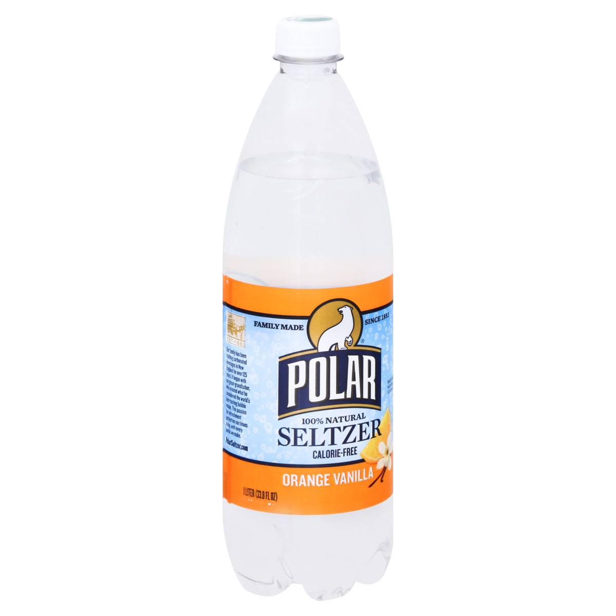 slide 7 of 11, Polar Orange Vanilla Seltzer 1 lt, 1 l