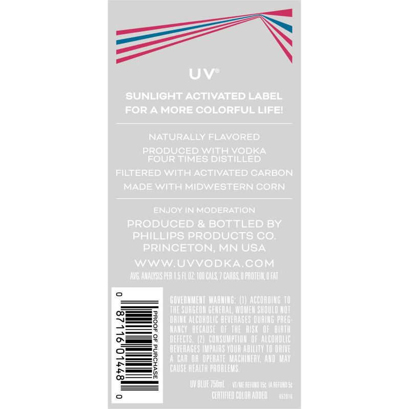 slide 4 of 4, UV Blue Vodka 750 ml, 750 ml