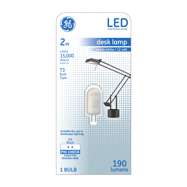 slide 1 of 1, GE 20 W Equivalent Warm White T3 LED Display Light Bulb, 1 ct