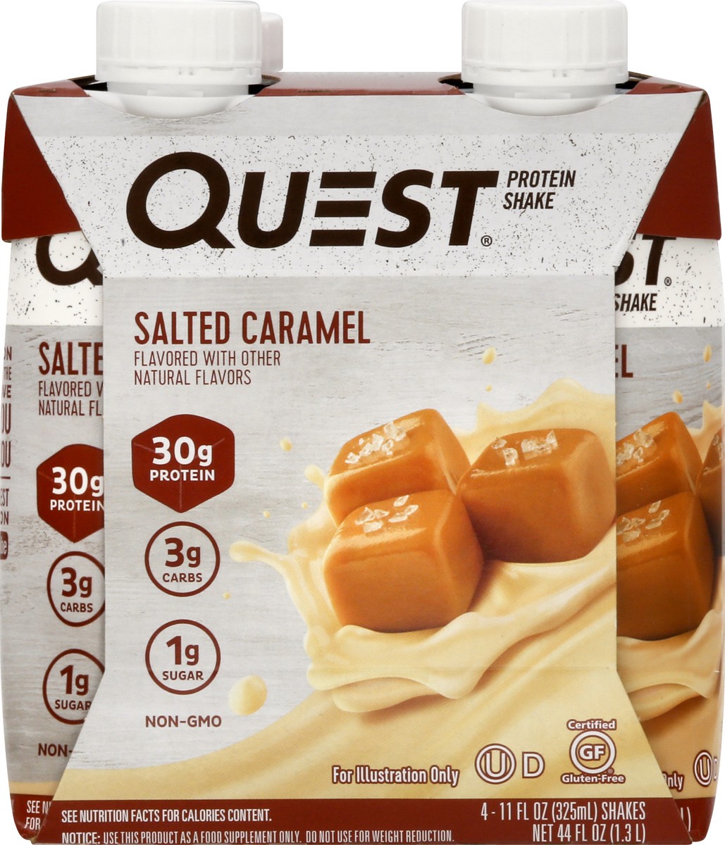 slide 8 of 9, Quest Protein Shake, Salted Caramel, 4 ct