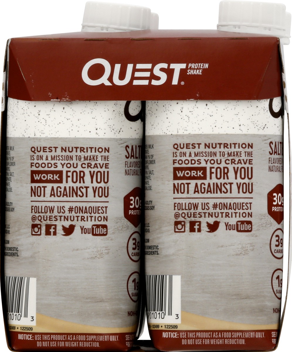slide 3 of 9, Quest Protein Shake, Salted Caramel, 4 ct