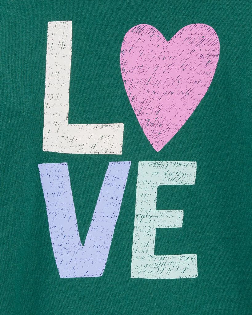 slide 2 of 2, Carter's Kid Long-Sleeve Graphic Tee Green XS, 1 ct