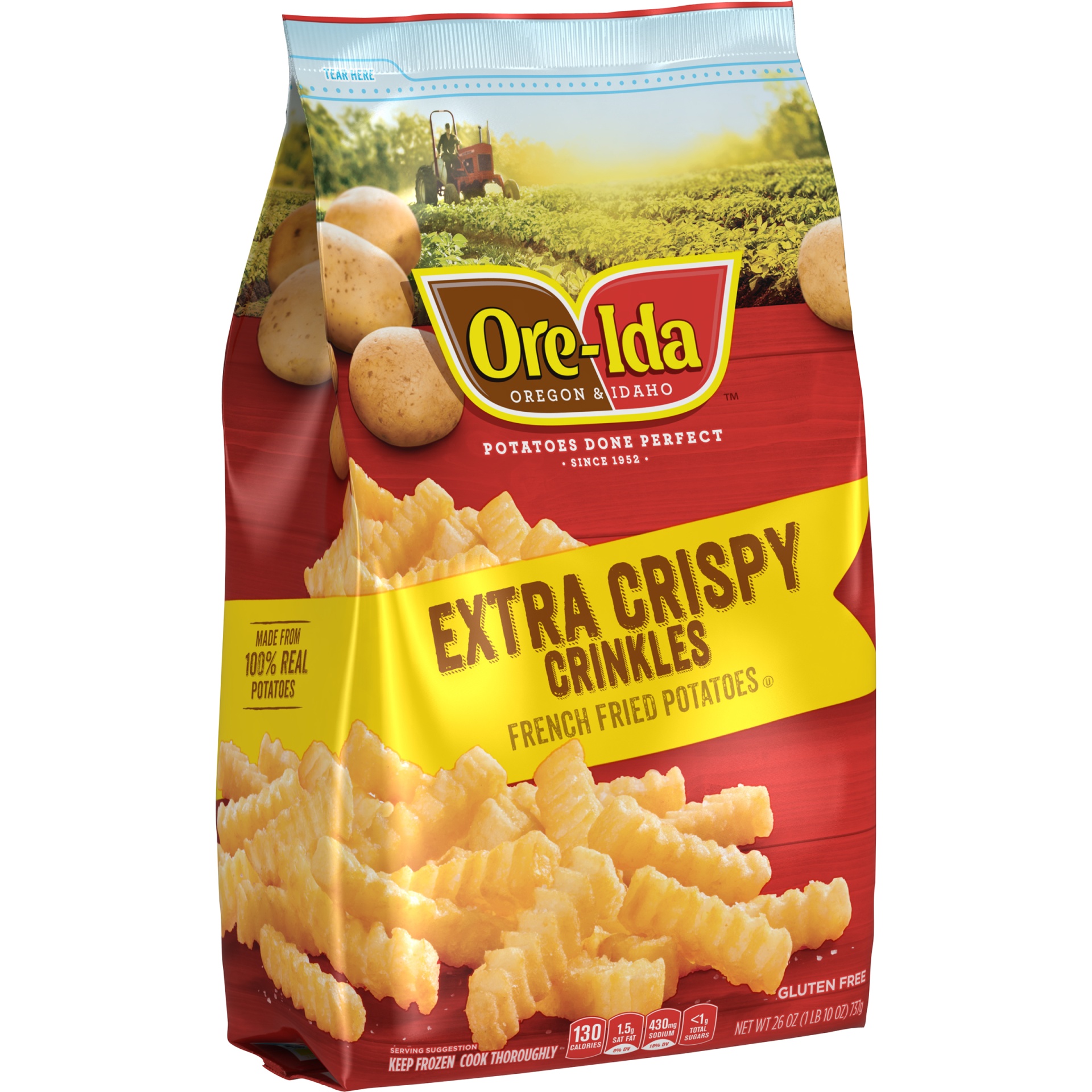 slide 2 of 6, Ore-Ida Extra Crispy Crinkles French Fries Fried Frozen Potatoes, 26 oz