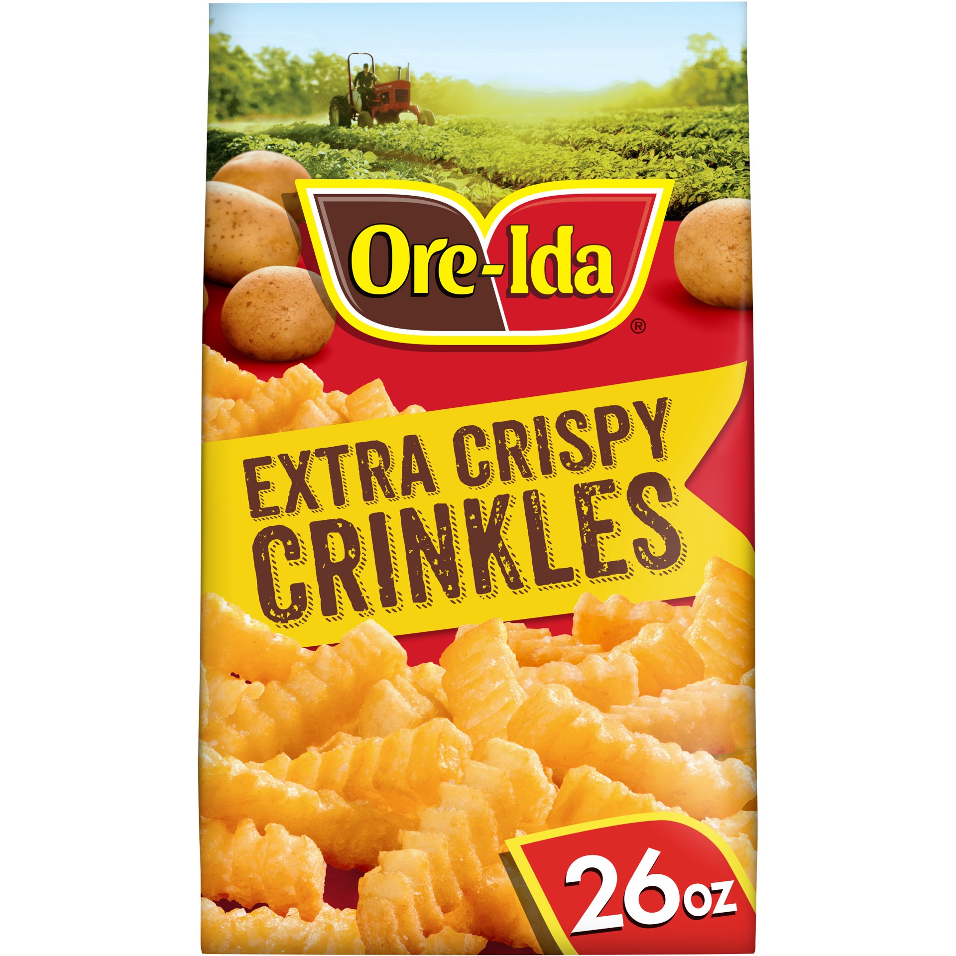 slide 1 of 5, Ore-Ida Extra Crispy Crinkles French Fried Potatoes, 26 oz Bag, 26 oz