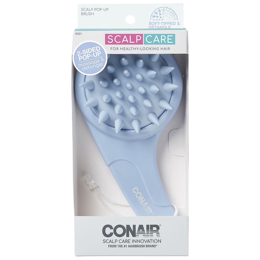 slide 1 of 4, Conair Scalp 2-In-1 Brush Pop Up, 1 ct