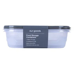 our goods Rectangle Food Storage Containers, 2 pk