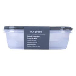 our goods Rectangle Food Storage Containers, 2 pk
