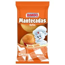 Bimbo Mantecadas Vanilla (Club Pack) Muffins, 2 count, 3.7 oz