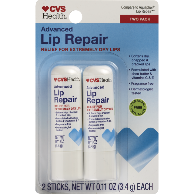 slide 1 of 1, CVS Health Lip Repair 2 Pk, 8 oz