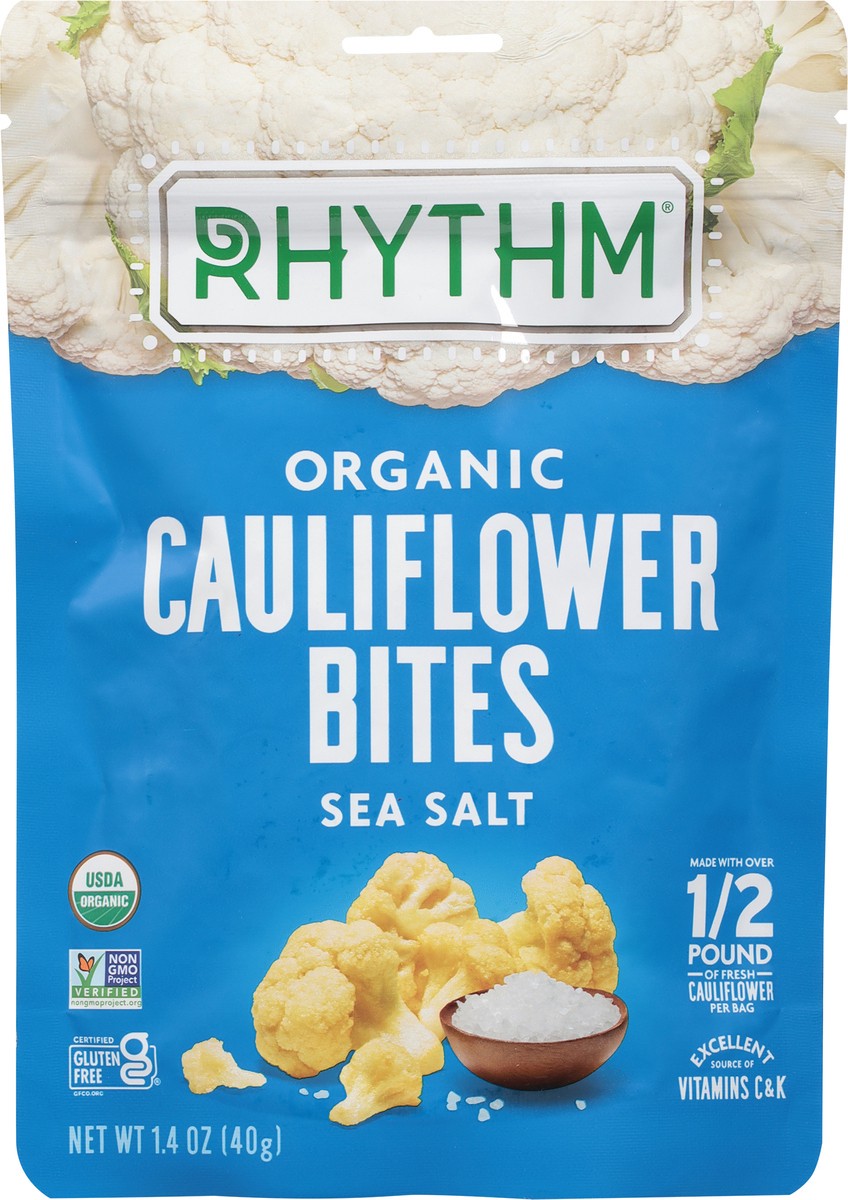 slide 8 of 9, Rhythm Organic Sea Salt Cauliflower Bites 1.4 oz, 1.4 oz