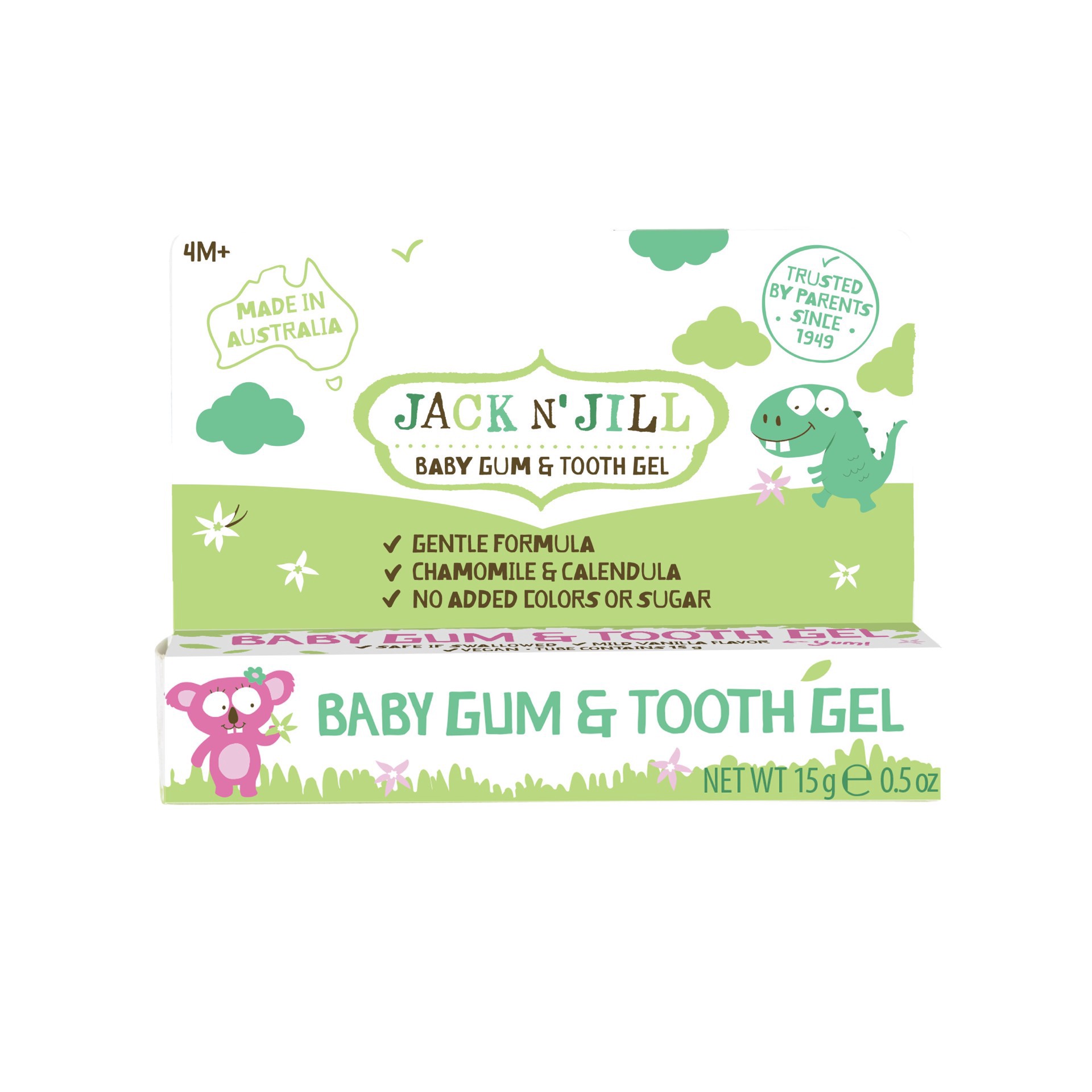 slide 1 of 1, Jack N' Jill Baby Gum & Tooth Gel, 0.5 oz